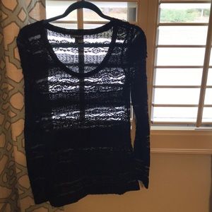 Express black lace top